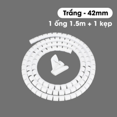 Ống Đi Dây Điện Micofi Cố Định Nẹp Luồn Dây Vỏ Bọc Dây Cáp 1,5 M Kèm Kẹp