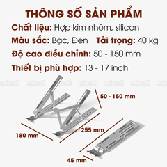 Giá Đỡ Laptop Micofi Gấp Gọn, Có Điều Chỉnh Độ Cao, Hỗ Trợ Tản Nhiệt