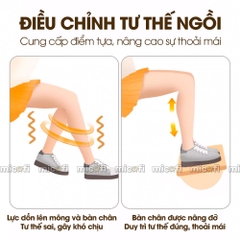 Gác Chân Gỗ Micofi Kê Chân Công Thái Học Dạng Bập Bênh