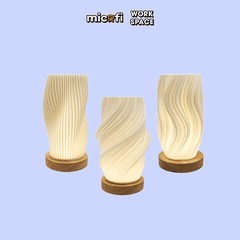 Đèn LED Bàn Micofi Trang Trí, LED Ngủ Decor Đọc Sách Để Bàn Phòng Khách Phòng Ngủ, Đèn 3D Nhiều Màu Gợn Sóng Hiện Đại