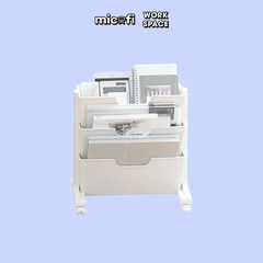 Kệ Sách Micofi, Giá Sách 3 Và 2 Tầng Có Bánh Xe, Kệ Đựng Hồ Sơ Đứng Nhiều Tầng Để Đồ Tài Liệu Giấy Tờ Văn Phòng Di Động