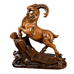 Tượng Con Dê Phong Thủy Màu Gỗ Cho Người Tuổi Mùi, Quà Tặng Sinh Nhật, Tân Gia, Khai Trương Decor