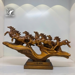 Tượng Bát Mã Truy Phong , Mã Đáo Thành Công size 36x7x22cm  Quà Tặng Tân Gia Khai Trương, Decor