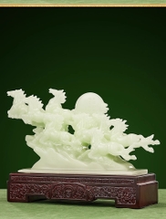 Tượng Bát Mã Truy Phong Trắng Ngọc, Mang Lộc Tài, May Mắn Vào Nhà Quà Tặng Tân Gia Khai Trương Decor