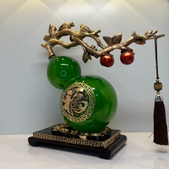 Tượng phong thủy Hồ Lô Cam Cành Hồng Chim Sẽ Phú Quý Bình An Tài Lộc, quà tặng tân gia , khai trương