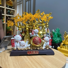 Tượng Mèo Thần Tài Hồ Lô Cây Tiền – Quà Tặng Trang Trí Nhà Cửa, Bàn Làm Việc Phong Thủy Chiêu Lộc
