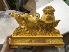 Tượng Trâu Vàng Kéo Tài Lộc Size 42, Quà Tặng Tân Gia Khai Trương Sinh Nhật Tặng Sếp Tặng Đối Tác , Người Tuổi Sửu