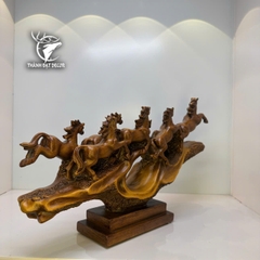 Tượng Bát Mã Truy Phong , Mã Đáo Thành Công size 36x7x22cm  Quà Tặng Tân Gia Khai Trương, Decor