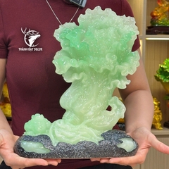 Tượng bắp cải phong thủy bột đá ngọc bích – Tụ tài giữ lộc, quà tặng tân gia khai trương sinh nhật