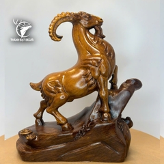 Tượng Con Dê Phong Thủy Màu Gỗ Cho Người Tuổi Mùi, Quà Tặng Sinh Nhật, Tân Gia, Khai Trương Decor