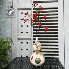 BÌNH Hồ Lô Phong Thuỷ Trắng – THU HÚT TÀI LỘC, BÌNH AN GIA ĐẠO, Quà Tặng Decor Tân Gia Khai Trương