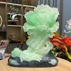 Tượng bắp cải phong thủy bột đá ngọc bích – Tụ tài giữ lộc, quà tặng tân gia khai trương sinh nhật