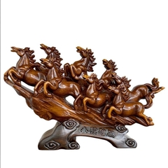 Tượng Bát Mã Truy Phong | Mã Đáo Thành Công | Size 46x14x28 | Quà Tặng Tân Gia Khai Trương | Tượng Phong Thủy Decor Decor Phòng
