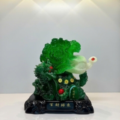 Tượng Long Quy Kéo Bắp Cải Phong Thủy,  Rùa Đầu Rồng, Quà Tặng Tân Gia Khai Trương Sinh Nhật Trang Trí Nhà Cửa