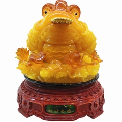 Tượng Cóc Thiềm Thừ Cóc 3 Chân Chiêu Tài 25x26x28cm, Quà Tặng Tân Gia Khai Trương Sinh Nhật