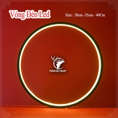 Đèn LED vòng Tròn size 30-35-40 Phụ Kiện Trang trí Decor Lũa, Bàn Thờ, Kệ Đèn, Tượng Phong Thủy