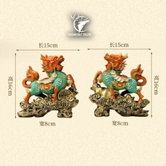 Cặp Tượng Kỳ Lân Phong Thủy Trấn Trạch Chiêu Tài, Quà Tặng Tân Gia Khai Trương Sinh Nhật Decor Nhà