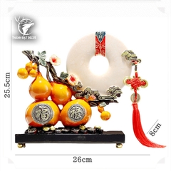 Tượng Cặp Hồ Lô Phúc Lộc Kèm Đĩa Ngọc Phong Thủy, Quà Tặng Tân Gia, Khai Trương, Sinh Nhật, Đám Cưới Ý Nghĩa