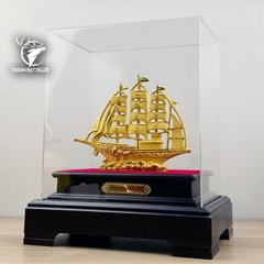 Hộp Quà Tượng Thuyền Thuận Buồm Xuôi Gió , Decor Quà Tặng Phong Thủy Tân Gia Khai Trương Đối Tác