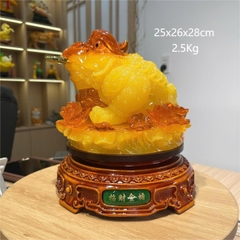 Tượng Cóc Thiềm Thừ Cóc 3 Chân Chiêu Tài 25x26x28cm, Quà Tặng Tân Gia Khai Trương Sinh Nhật
