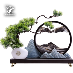 Chậu Cây Tranh Cát Decor Trang Trí Bàn, Phòng Làm Việc, Quà Tặng Tân Gia Khai Trương Sinh Nhật Ý Nghĩa.