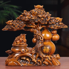 Cây tiền cóc phong thủy 27x10x24cm – tượng Thiềm Thừ Decor Quà Tặng tân gia khai trương sinh nhật