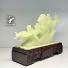 Tượng Bát Mã Truy Phong Trắng Ngọc, Mang Lộc Tài, May Mắn Vào Nhà Quà Tặng Tân Gia Khai Trương Decor