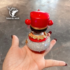 Tượng Ông Thần Tài Đính Đá Phúc Lộc May Mắn Decor Cao Cấp Trang Trí Taplo Ô Tô - Văn Phòng - Bàn Làm Việc - Làm Quà Tặng