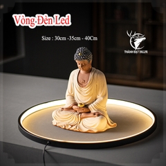 Đèn LED vòng Tròn size 30-35-40 Phụ Kiện Trang trí Decor Lũa, Bàn Thờ, Kệ Đèn, Tượng Phong Thủy