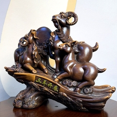 Tượng 3 con Dê 33x14x29cm phong thủy , Quà Tặng Tuổi Mùi Decor tân gia khai trương sinh nhật