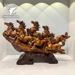 Tượng Bát Mã Truy Phong | Mã Đáo Thành Công | Size 46x14x28 | Quà Tặng Tân Gia Khai Trương | Tượng Phong Thủy Decor Decor Phòng