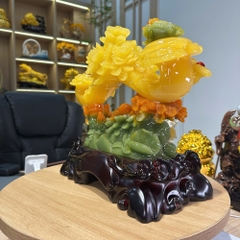 Tượng Trượng Như Ý Tứ Quý Phong Thủy 33x17x30Cm Decor Trang Trí Phòng Khách Quà Tặng Khai Trương