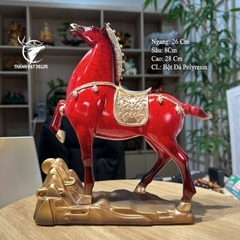 Tượng Ngựa Phong Thủy 26x8x28 Mã Đáo Thành Công, Quà Tặng Tuổi Ngọ Tân Gia Khai Tương Sinh Nhật