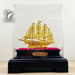Hộp Quà Tượng Thuyền Thuận Buồm Xuôi Gió , Decor Quà Tặng Phong Thủy Tân Gia Khai Trương Đối Tác