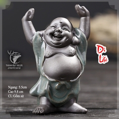 Tượng Gốm Sứ mini Tráng Men Hình Chú Tiểu và Lão Tử Trang Trí Tiểu Cảnh, Cây Bonsai, Cây Cảnh, Hòn Non Bộ, Hồ Thủy Sinh