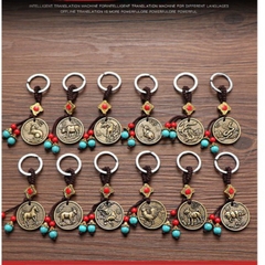 Móc Khóa, Mặt Dây Chuyền 12 CON GIÁP Bằng ĐỒNG CAO CẤP