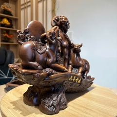 Tượng 3 con Dê 33x14x29cm phong thủy , Quà Tặng Tuổi Mùi Decor tân gia khai trương sinh nhật