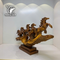 Tượng Bát Mã Truy Phong , Mã Đáo Thành Công size 36x7x22cm  Quà Tặng Tân Gia Khai Trương, Decor