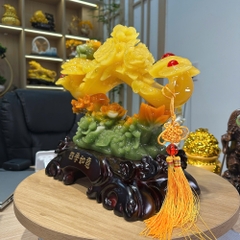 Tượng Trượng Như Ý Tứ Quý Phong Thủy 33x17x30Cm Decor Trang Trí Phòng Khách Quà Tặng Khai Trương