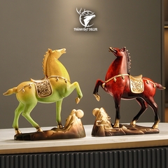 Tượng Ngựa Phong Thủy 26x8x28 Mã Đáo Thành Công, Quà Tặng Tuổi Ngọ Tân Gia Khai Tương Sinh Nhật
