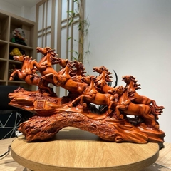 Tượng Bát Mã Truy Phong | Mã Đáo Thành Công | Size 46x14x28 | Quà Tặng Tân Gia Khai Trương | Tượng Phong Thủy Decor Decor Phòng