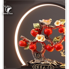 Kệ Đèn Led Cây Táo Chim Sẽ, Tượng Decor Trang Trí Nhà Cửa, Quà Tặng Tân Gia Khai Trương Sinh Nhật Ý Nghĩa Sang Trọng