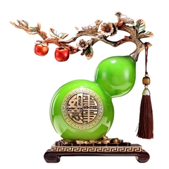 Tượng phong thủy Hồ Lô Cam Cành Hồng Chim Sẽ Phú Quý Bình An Tài Lộc, quà tặng tân gia , khai trương