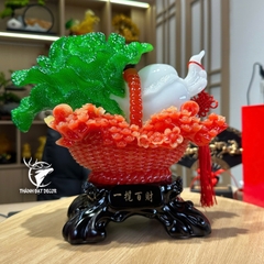 Tượng giỏ bắp cải hồ lô phong thủy 28x16x28cm  Quà Tặng Decor Tân Gia Khai Trương Sinh Nhật