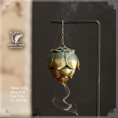 Lư đốt trầm hương dùng trang trí kệ đèn, tượng phật, văn phòng, không gian thiền tịnh