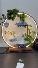 Thác nước, thác khói trầm hương phong thủy cao cấp hình hươu Size 37Cm, Quà Tặng để bàn đem lại may mắn,tài lộc