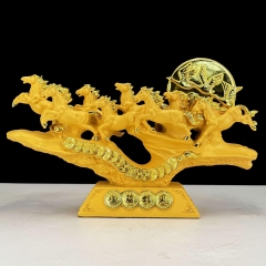 Tượng Bát Mã Truy Phong , Mã Đáo Thành Công size 31x8x20cm Quà Tặng Tân Gia Khai Trương, Decor