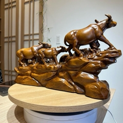 Tượng Trâu Phong Thủy 49x13x27 Dành Cho Người Tuổi Sửu, Quà Tặng Tân Gia Khai Trương Sinh Nhật Decor Trang Trí Nhà
