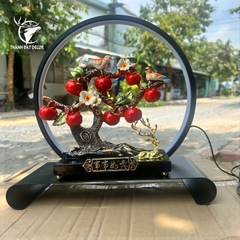 Kệ Đèn Led Cây Táo Chim Sẽ, Tượng Decor Trang Trí Nhà Cửa, Quà Tặng Tân Gia Khai Trương Sinh Nhật Ý Nghĩa Sang Trọng