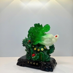 Tượng Long Quy Kéo Bắp Cải Phong Thủy,  Rùa Đầu Rồng, Quà Tặng Tân Gia Khai Trương Sinh Nhật Trang Trí Nhà Cửa